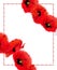 Vertical Script Frame Decorated with Poppy Wreaths.