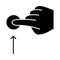 Vertical scroll up gesture glyph icon