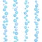 Vertical seamless soap bubble stripes, naive and simple lines with water bubbles, vector