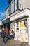 Vertical of the Seaton Carew ice cream shop with a giant ice cream model in front of it, UK