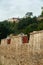 Vertical selective focus view of the 17th Century Royal Battery in the Petit-Champlain sector of Old Quebec