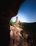 Vertical shot of Altdahn Castle ruins in Germany