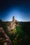 Vertical shot of Altdahn Castle ruins in Germany