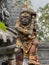 Vertical shot of an antique religious statue