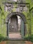 Vertical shot of an arch of an ancient castle in Edinburgh