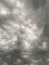 Vertical shot of beautiful billowing clouds during a supercell storm