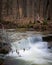 Vertical shot of the beautiful Burden Falls in the Shawnee National Forest, United states