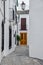 Vertical shot of the beautiful corners of the streets of Priego, Cordoba, Andalusia, Spain