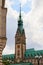 Vertical shot of the beautiful Hamburg Town Hall under the breathtaking cloudy sky