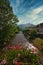 Vertical shot of a beautiful lake in the forest in Saint-Etienne-de-Baigorry in France