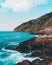 Vertical shot of a beautiful landscape of the beach in Arraial do Cabo, Rio de Janeiro