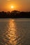Vertical shot of a beautiful sunset over a lake in Tuxpan, Veracruz, Mexico