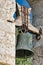 Vertical shot of the bell in San Juan Evangelista church in Arroyo de la Encomienda in Valladolid