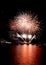 Vertical shot of British firework championships held at Plymouth, Devon