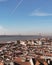 Vertical shot of the buildings of Lisbon, Portugal