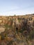 Vertical shot of a canyon in Cerro del Hierro, Sevilla