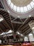 Vertical shot of the circular ceiling of the Central Market Valencia, Spain