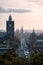 Vertical shot of the cityscape of Edinburgh, United Kingdom