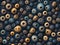 a vertical shot of colorful balls and more hole on black background, use for Trypophobia concept