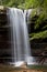 Vertical shot of Cucumber falls in Ohiopyle State Park Pennsylvania
