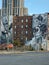 Vertical shot of a double wall art in New Rochelle, New York