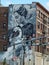 Vertical shot of a double wall art in New Rochelle, New York