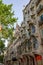 Vertical shot of the dragon building (Casa Batllo) by Gaudi in Barcelona, Spain