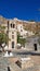 Vertical shot of the Elkomenos Christos historical ruin in Greece on a sunny day