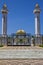 Vertical shot of the entrance of the Mausoleum of Habib Bourguiba located in Monastir, Tunisia