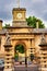 Vertical shot of the entrance of The Royal Mews, Buckingham Palace in London, England.