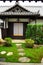 Vertical shot of the entryway of a Japanese temple in Kyoto