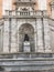 Vertical shot of the exterior of the Palace of the Senate, Madrid, Spain