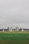 Vertical shot of the famous Stonehenge, the UK under the cloudy sky