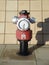 Vertical shot of a fire hydrant on the streets of Porto Santo