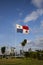 Vertical shot of the flag of Panama waving in the wind