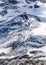 Vertical shot of glacier Austrian alps captured during hiking on the Berliner Hohenweg