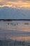 Vertical shot of Great Salt lake in Utah