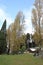 Vertical shot of a green lakeside park in Queenstown