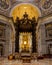 Vertical shot of the hall of the St. Peter\'s Basilica surrounded by lights in the Vatican