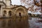 Vertical shot of the historic Church of Saints Gervaso and Protaso in Gorgonzola, Italy