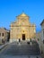 A vertical shot of the historic Citadel Gozo church in Victoria, Malta