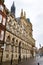 Vertical shot of the historic Northampton Guildhall building in St Giles' Square