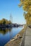 Vertical shot of the historical Dutch harbor town Hellevoetsluis