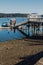 Vertical shot of the Hood Canal Marina in Washington State