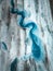 Vertical shot of icy glaciers and wild nature in Alaska in daylight