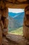 Vertical shot of inside the Ancient Incan Fort in the ruins of Pisac City