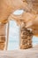 Vertical shot of the inside of the Sandstone Cliff Cape Banks in the Kamay Botany Bay National Park