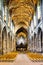 Vertical shot of the interior of the Chester Cathedral in England