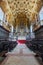 Vertical shot of the interior of the Christian church in Porto, Portugal