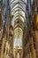 Vertical shot of an interior of Cologne Cathedral in Germany